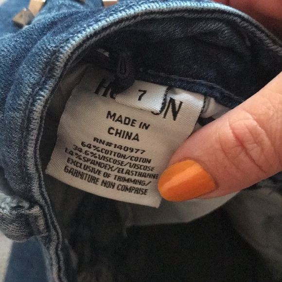 Hudson Studded Blue Jeans size 7 - Picture 4 of 5
